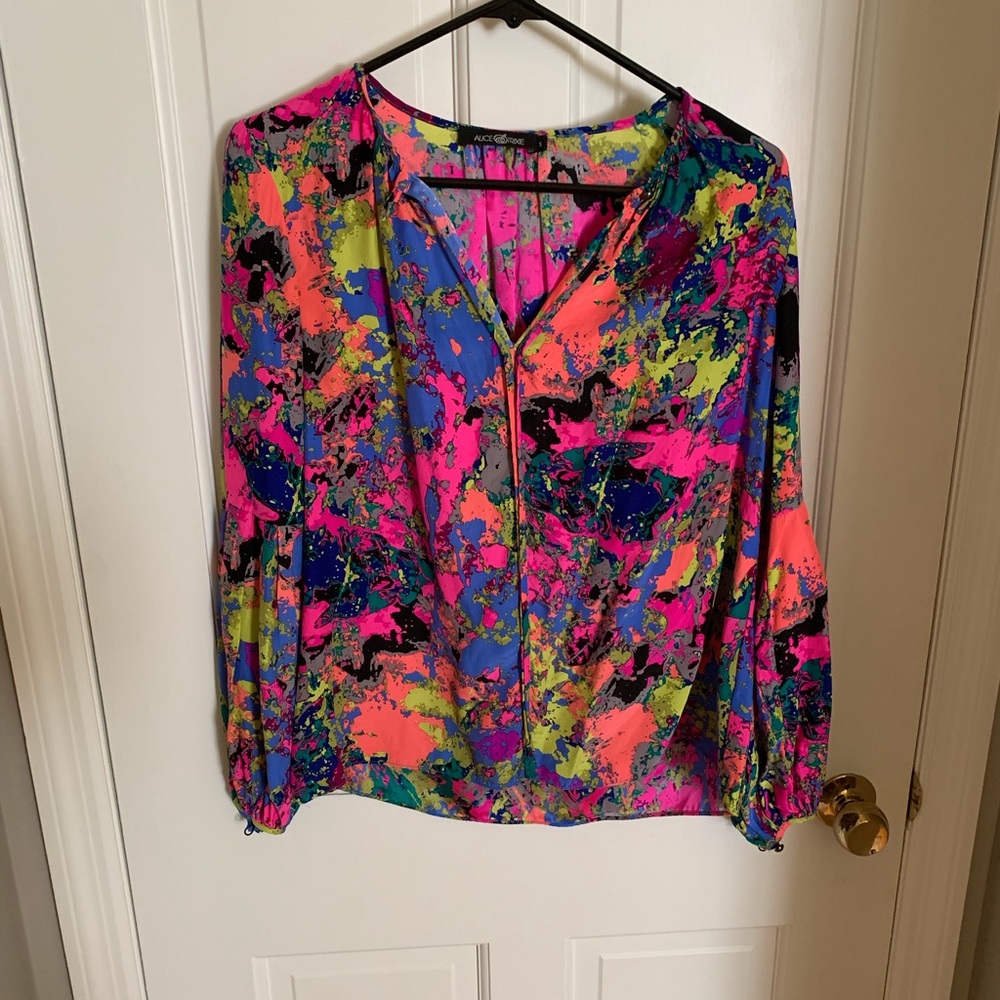 Multi colored long sleeve top